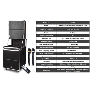 <strong>Line</strong> <strong>Array</strong> <strong>Speakers</strong> With Wireless Microphone Church <strong>Speaker</strong> Sound Equipment Professional Sound System With Flight Case F225 - Product Image 5