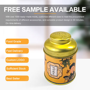 JYB Vintage Chinese Emperor Tea Tin Canister Boîte ronde décorative en métal pour feuilles de thé/herbes/cadeaux et stockage - Product Image 4