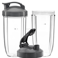 Tasses de rechange pour mélangeur Nutribullet, tasses de 32oz avec 2 couvercles rabattables pour mélangeurs Nutri Bullet 600W/900W