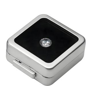 <span class=keywords><strong>Glass</strong></span> Top Loose đá quý hộp hiển thị trường hợp chủ hiển thị container kim loại - Product Image 1