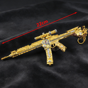 Llavero Metálico de Alta Calidad, 22cm, Estilo Delta Force, Réplica de Arma de Juguete K416 Fated Trigger-gold, Modelo Carabiner - Product Image 6