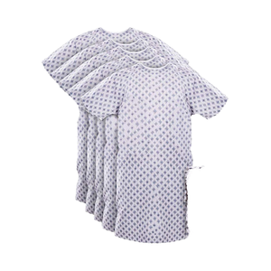 Uniformes Médicos Unisex de Algodón Tejido de Alta Calidad, Bata de Paciente Lavable y Reutilizable, Ropa de Hospital Estampada, Detección de Agujas - Product Image 3