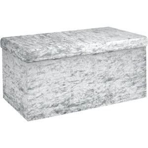 Pliable Brillant Velours Cube Rembourré Siège Capacité De Stockage Gain De Place Couvercle Pliant Gain De Place De Stockage Poitrine <span class=keywords><strong>Tabouret</strong></span> Banc Ottoman - Product Image 1