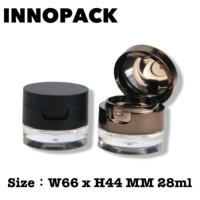 Récipient d'emballage vide de pot de poudre libre cosmétique de luxe personnalisé avec miroir