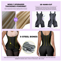 45% Spandex Powearnet Etapa de cuerpo completo 1 2 Bbl Prendas de compresión poscirugía Curvy Bbl Etapa 2 Fajas colombianas Fajas