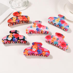 Goreisi New PVC Floral <b>Claw</b> Gentle Temperament Shark Women Ponytail <b>Clip</b> Hair Accessories - Product Image 4