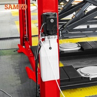 Système de levage de stationnement automatique SAMFD à 4 poteaux, 4000 kg, hydraulique, double cylindre, extra haut, double largeur