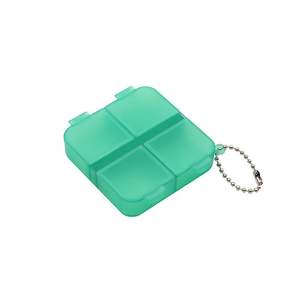 Porte-clés promotionnel personnalisé en plastique PP avec logo, boîte à pilules portable format poche, cadeau promotionnel pas cher très demandé - Product Image 3