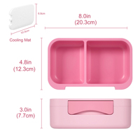 Boîte à lunch tendance 2026 pour enfants, produits alimentaires de luxe, plus de 3 compartiments, couvercle en plastique, gadgets intelligents chauffables