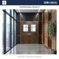 Porte commerciale contemporaine coupe-feu en acier avec finition de surface pour magasin de détail de luxe, fabrication sur mesure robuste
