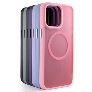 2024 Meilleure vente coque de téléphone magnétique anti-chute mate au toucher de la peau pour 12 <span class=keywords><strong>13</strong></span> 14 15 16 pro max couverture mobile - Product Image 3