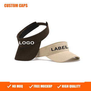 Pare-<span class=keywords><strong>soleil</strong></span> de plage <span class=keywords><strong>d</strong></span>'été unisexe broderie personnalisée logo visière en coton chapeau extérieur protection UV visière - Product Image 1