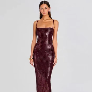 SB3750 Nuevo Vestido Maxi Sexy de Verano, Ropa de Fiesta de Alta Costura, Vestidos de Noche Brillantes con Cristales para Graduación - Product Image 1