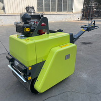 Rouleau compresseur routier de 0,5 à 0,6 tonne, mini-rouleau vibratoire à double tambour, à moteur diesel, pour asphalte, à conducteur marchant
