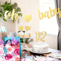 Kit de Décoration Jetable Révélation du Sexe Bébé Garçon ou Fille, Décorations de Fête de Naissance, Ballons et Fournitures de Décoration de Gâteaux