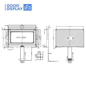 Módulo de Pantalla LCD YM12864-G35 de Matriz de Puntos Gráfica 12864 con Retroiluminación Blanca, Interfaz Paralela SPI - Product Image 5