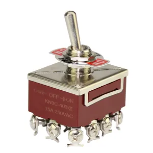 4PDT 12Pins 3Position ON-OFF-ON Tiggle Switch Four Poles Electrical Toggle Switch Heavy-Duty Universal PCB/Screw Terminal