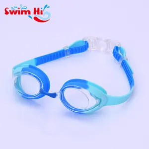Grosir disesuaikan kualitas tinggi anak-anak silikon kacamata renang tahan air anti-kabut tidak bocor anak-anak kacamata renang
