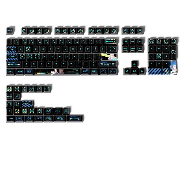 Starry Sky Story V2 Theme English Keycaps, Dye-Sublimated PBT, Personalized Original Height Keycaps
