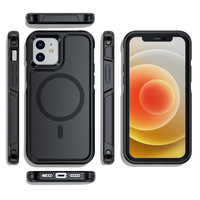 Étui de téléphone magnétique en PC antichoc 360° avec charge sans fil pour iPhone 13 Pro Max, protection contre les chutes de qualité militaire