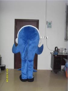 Costumes de mascotte de <span class=keywords><strong>dauphin</strong></span> bleu de micro d'écouteur fait sur commande professionnel pour des adultes à vendre - Product Image 4