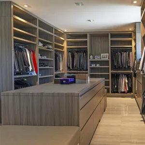 High Quality Walk In Closet Wooden Wardrobe Modern Style Design