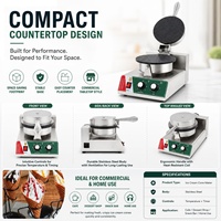 Nouvelle machine électrique multifonctionnelle commerciale pour cornets/glace/gaufres, thermostat automatique réglable, acier inoxydable 304