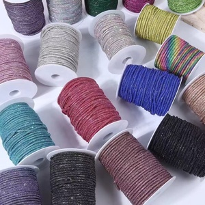 <span class=keywords><strong>Aquarelle</strong></span> ronde paillettes corde 4mm 6mm cristal décoratif chaussure dentelle bricolage cordon verre matériel avec <span class=keywords><strong>Motif</strong></span> Style pour chaussures accessoires - Product Image 2