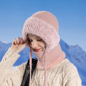 <span class=keywords><strong>Bonnet</strong></span> <span class=keywords><strong>en</strong></span> velours tricoté chaud pour <span class=keywords><strong>femme</strong></span>, idéal pour le cyclisme <span class=keywords><strong>en</strong></span> extérieur, avec broderie 3D camouflage et nœuds, style business - Product Image 6