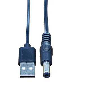 usb to dc power cable 5v to 12v dc power converter 55212464 black PVC cable customization