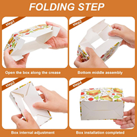 Boîtes en papier jetables pour sandwichs / Mini-boîtes à burgers, plateaux à pain pour frites