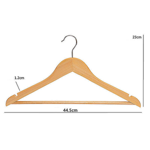 Cintres en bois naturel pour vêtements, cintres pour vêtements, cintres en bois personnalisés avec logo - Product Image 2