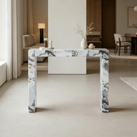 Table console en marbre Calacatta Viola, design moderne en U intégré, pour entrée et couloir, table d'appoint pour la maison de rêve