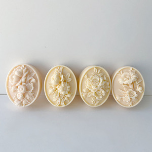 Khuôn Silicone Xà Phòng Hoa Chạm Nổi Dụng Cụ Làm Đồ Trang Trí Xà Phòng Hình Elip Dụng Cụ Làm Bánh Tráng Miệng Sô Cô La Bánh Quy - Product Image 6