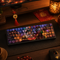 Custom Anime Fantasy Cat 68 Key Side Printed PBT Dye Sublimation OEM Profile Mechanical Gaming Keyboard Keycap Set