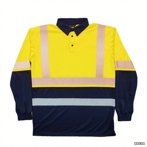 Vente en gros Polo réfléchissant à manches longues haute visibilité pour les vêtements de travail de sécurité haute visibilité pour les travaux routiers et industriels - Product Image 3