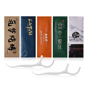 Filo Interdentale in Plastica con Logo Personalizzato, Confezionato Singolarmente, Usa e Getta per Ristoranti, Forma a Y Piatta, Marchi di Filo Interdentale Confezionato Singolarmente - Product Image 1