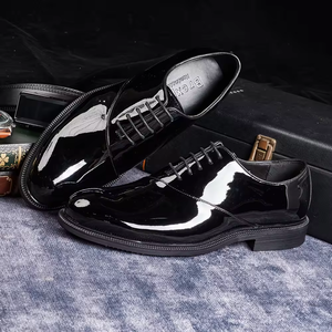 Chaussures habillées à lacets tendance, chaussures de bureau pour hommes, chaussures décontractées formelles, chaussures Oxford en cuir véritable de luxe, tendance de la mode - Product Image 4