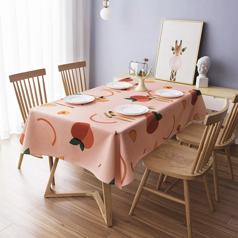 Waterproof Printing Home Decor Cotton Linen for party Kitchen Dining Room Table Cloth