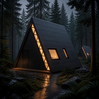 Cabane préfabriquée haut de gamme S780 A-Frame pour le tourisme, système de fabrication en usine pour les opérateurs