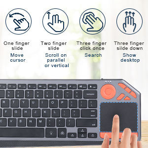 Clavier sans fil Awireless 2022, nouvelle arrivée, haute qualité, meilleur clavier sans fil USB C RGB à profil bas avec pavé tactile pour Smart TV - Product Image 4