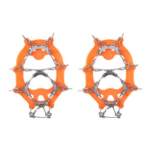 Crampons d'extérieur pour enfants, 11 dents, en acier inoxydable, antidérapants, chaînes pour chaussures de glace et de neige, pour le ski et l'hiver - Product Image 1