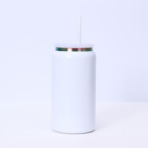 Vaso Térmico de Acero Inoxidable de Doble Pared con Aislamiento al Vacío, de Alta Calidad, 16oz, Brillante, con Tapa y Popote, para Café y Smoothies - Product Image 4