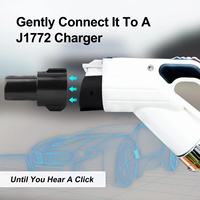 Adaptateur de charge pour véhicule électrique de type 1 J1772 à NACS, 10-16A 250V AC pour Tesla Model 3/S/X/Y-Viptoo