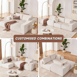 Modular L-shape Compressed Set Modern Soft Fabric Vacuum Portable Living Room Compression L-shaped <b>Foam</b> - Product Image 3
