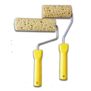 4inch foam sponge paint roller with diatom mud pattern roller brush