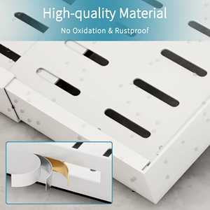Cajón de Cubiertos Plegable de Acero al Carbono con Recubrimiento en Polvo, Montado en la Pared, Deslizable, Extensible, para Almacenamiento en Gabinetes - Product Image 5