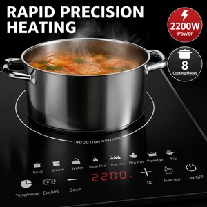 Cuisinière à induction commerciale 2200W 110V 220V, plaque chauffante portable pour restaurant, hot pot, café, cuisine, service alimentaire - Product Image 3