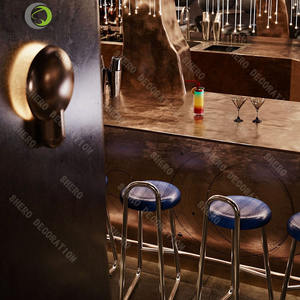 Conception de comptoir de bar pour boîte de nuit, mobilier de boîte de nuit personnalisé et durable, présentoir à vin en métal pour la décoration de boîte de nuit - Product Image 5