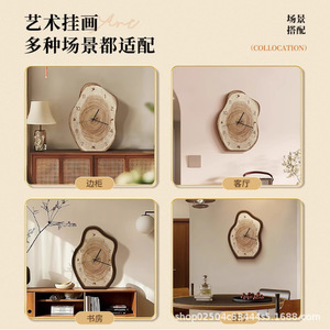 Dropshipping Shopify Original Wood Style <b>Desk</b> Clock Tabletop Living Room Wall Clock Silent Unique <b>Small</b> Retro Decorative Hanging - Product Image 3